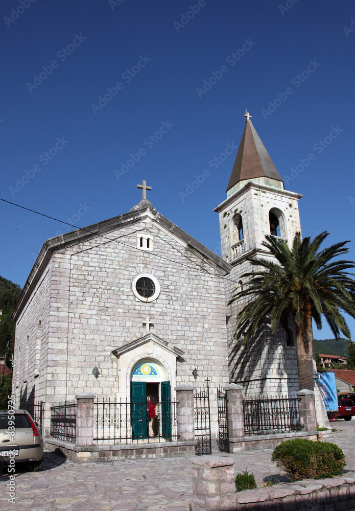 Catholic Church of Saint Roch in Donja Lastva, Montenegro
