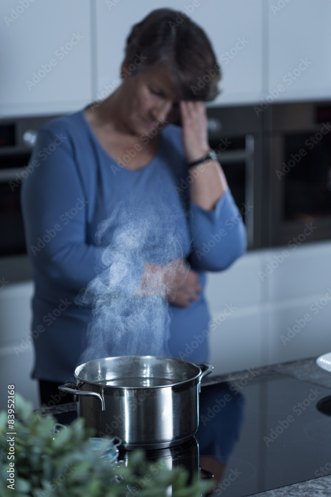 Lonely widow cooking Lonely widow cooking