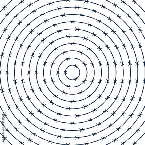 Barbwire round pattern