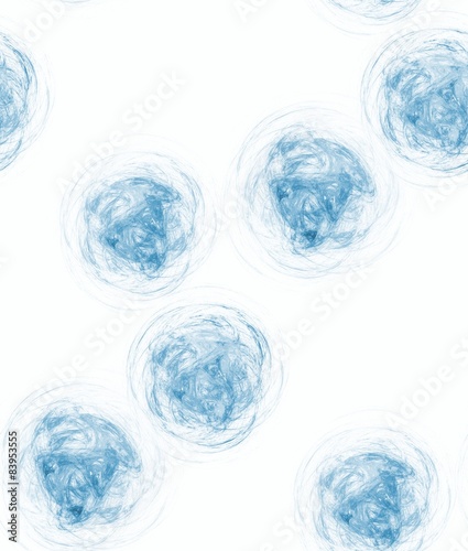 Seamless scribble motif pattern in blue on white
