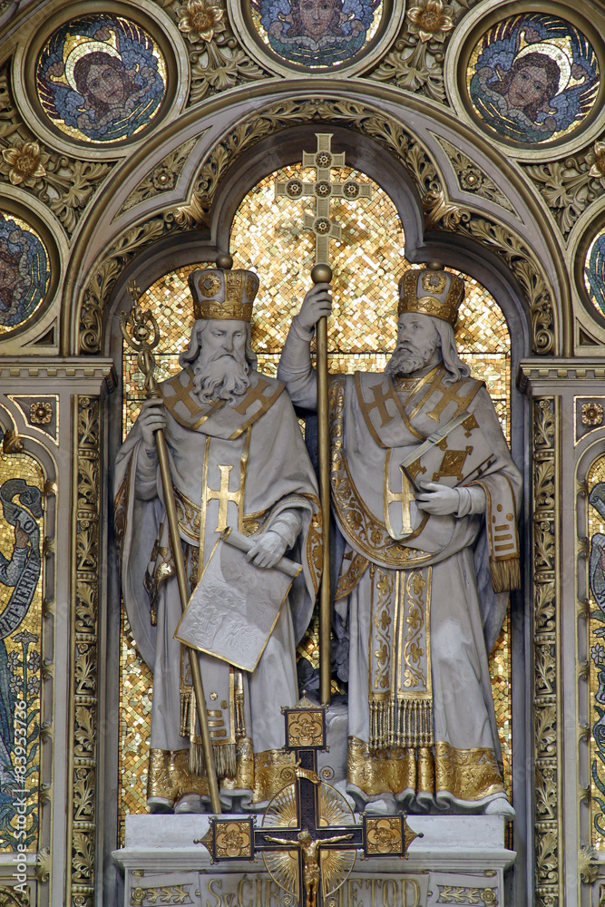 Fototapeta premium Saints Cyril and Methodius, Zagreb cathedral