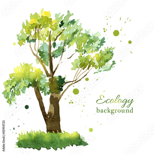 stylized summer tree