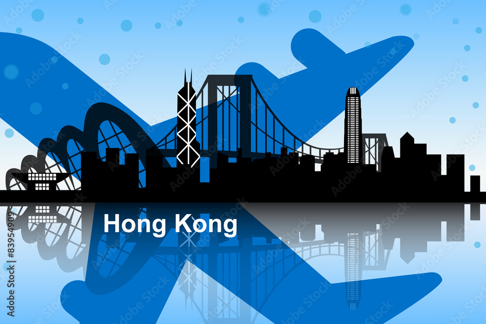 Obraz premium Hong Kong skyline