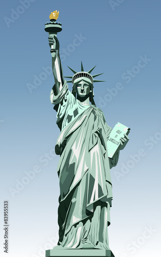 vector illustration of statue of liberty