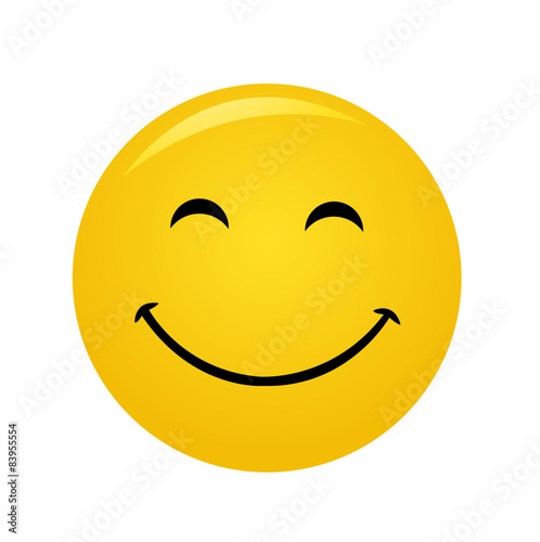 Modern yellow laughing happy smile photo