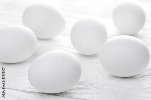 Many white eggs