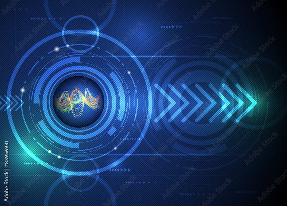Illustration Abstract futuristic, wavelength digital in eyeball Illustration Abstract futuristic, wavelength digital in eyeball