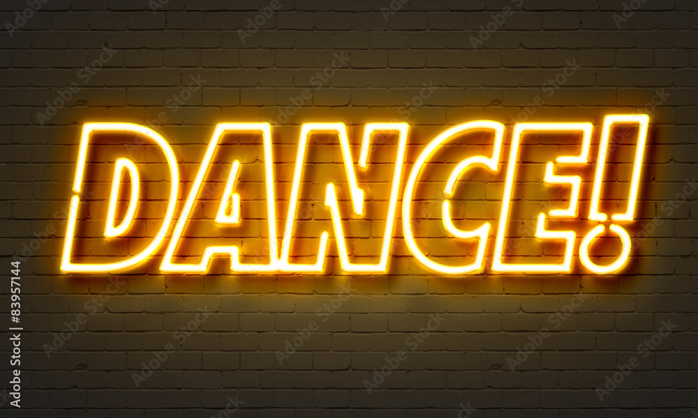 Dance neon sign Stock Photo | Adobe Stock