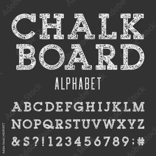 Chalkboard Alphabet Vector Font