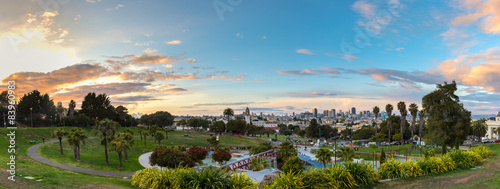 Panorama of Dolores Park. photo