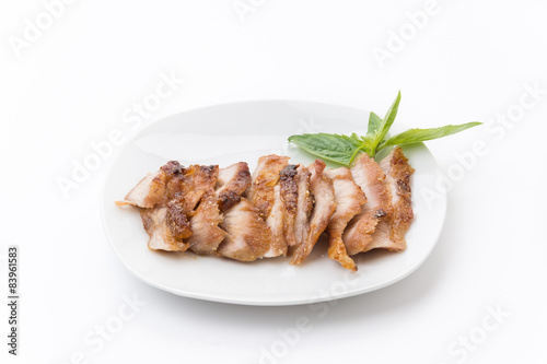 Charcoal-boiled pork neck
