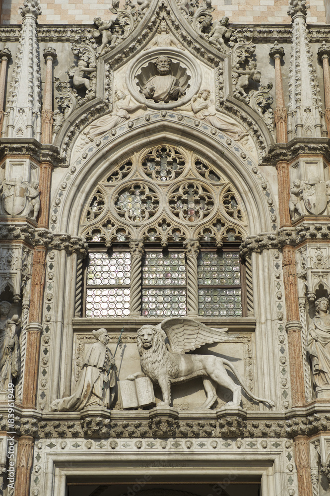 Lion of Saint Mark Doge's Palace Venice Italy