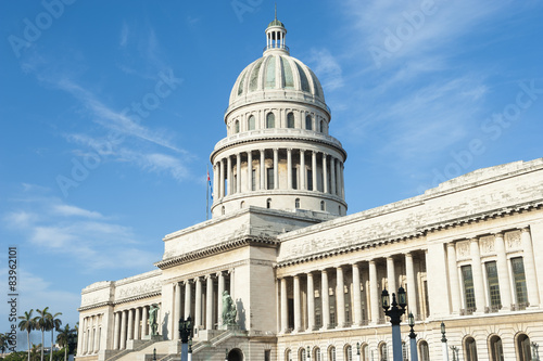 Havana Cuba Capitolio Building Blue Sky Horizontal