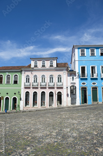 Colorful Colonial Architecture Pelourinho Salvador Brazil