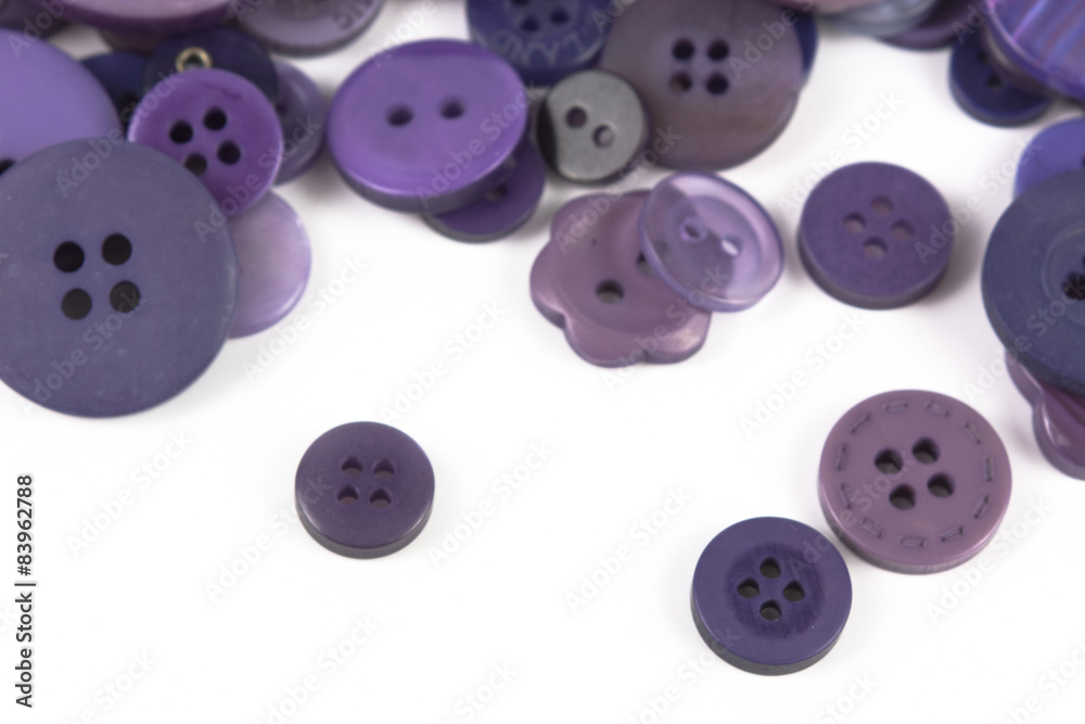 Selection selection of various purple buttons Selection selection of various purple buttons