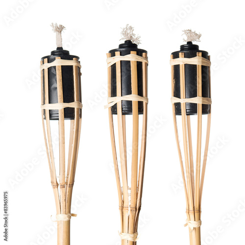Bamboo torches lamp photo