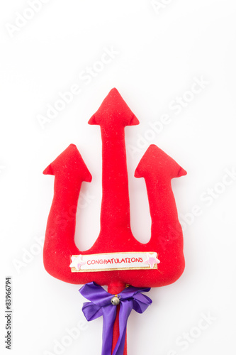 Red Trident with congratulation text photo