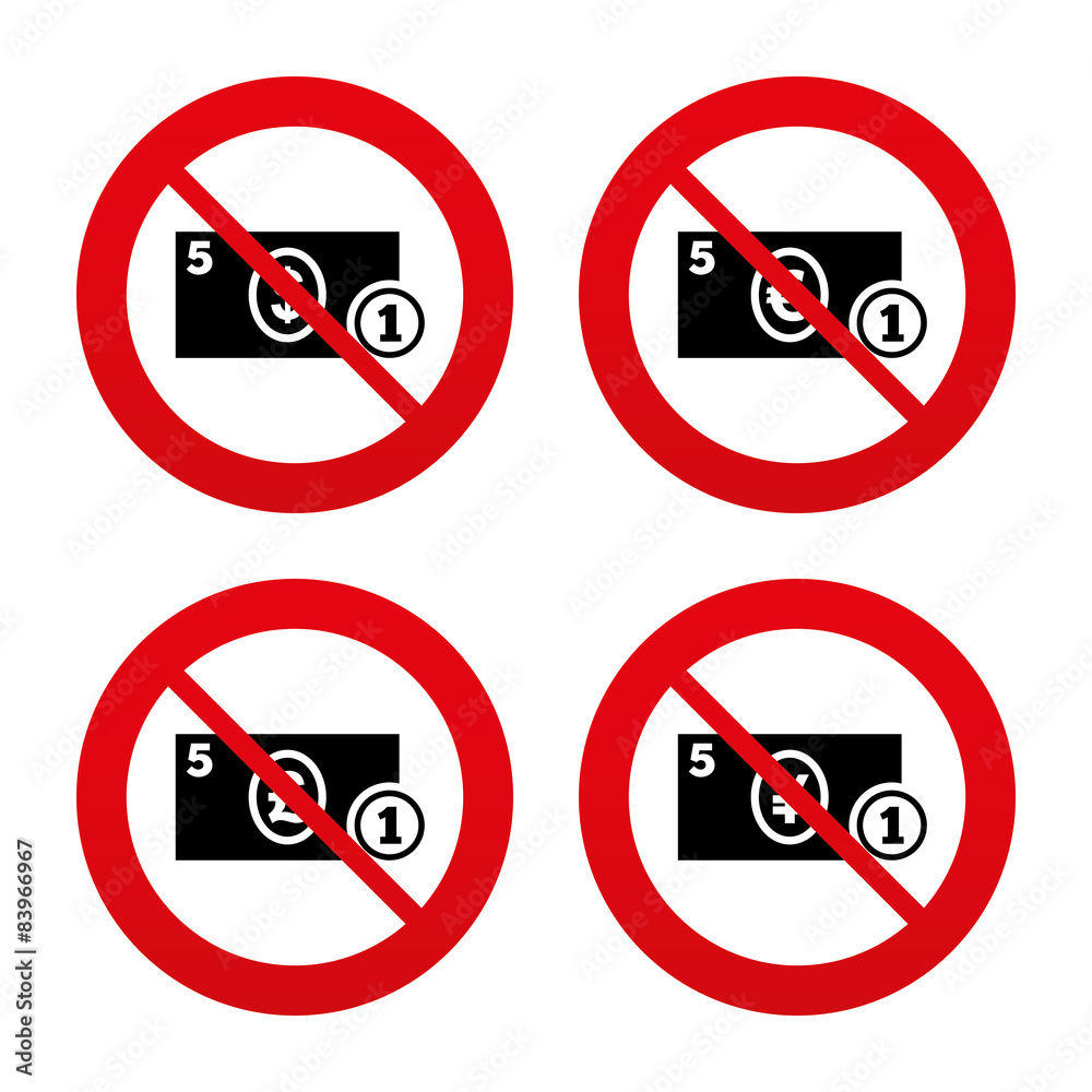 Cash money signs. Dollar, euro and pound icons. Cash money signs. Dollar, euro and pound icons.