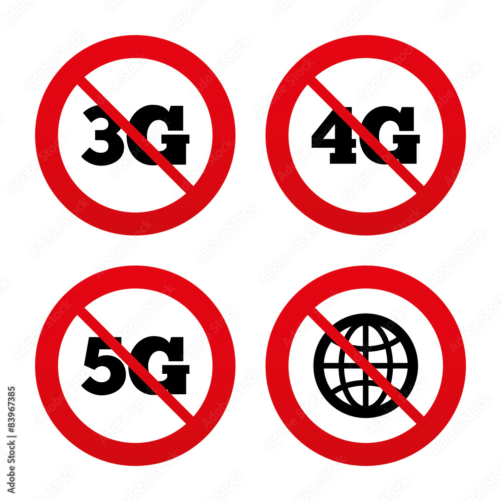 Mobile telecommunications icons. 3G, 4G and 5G. Mobile telecommunications icons. 3G, 4G and 5G.