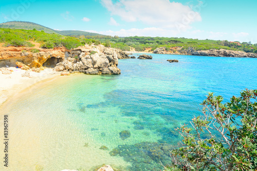 blue sea in Alghero coastline