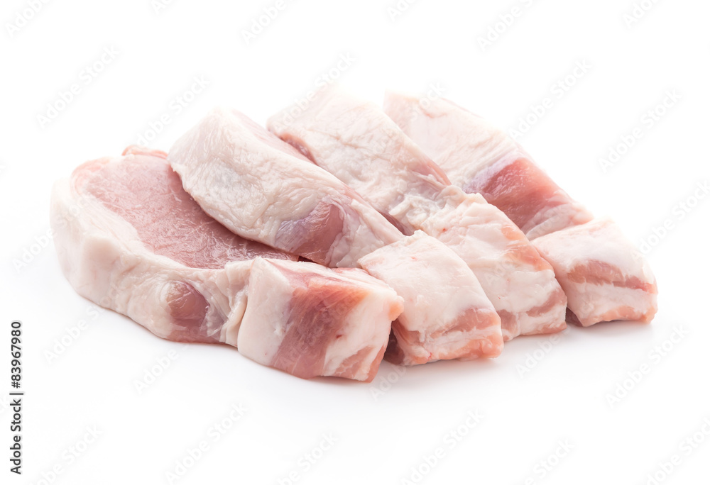 raw meat pork steak