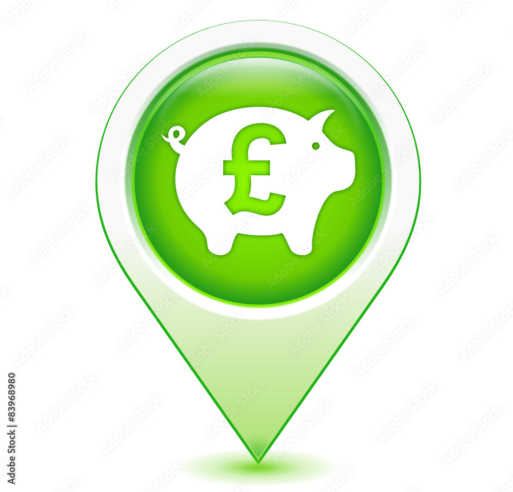 épargne livre sterling sur marqueur géolocalisation vert épargne livre sterling sur marqueur géolocalisation vert
