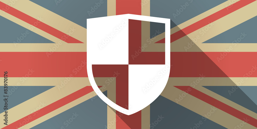 UK flag icon with a shield