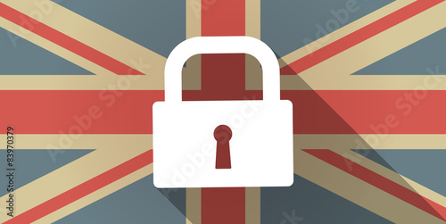 UK flag icon with a lock pad