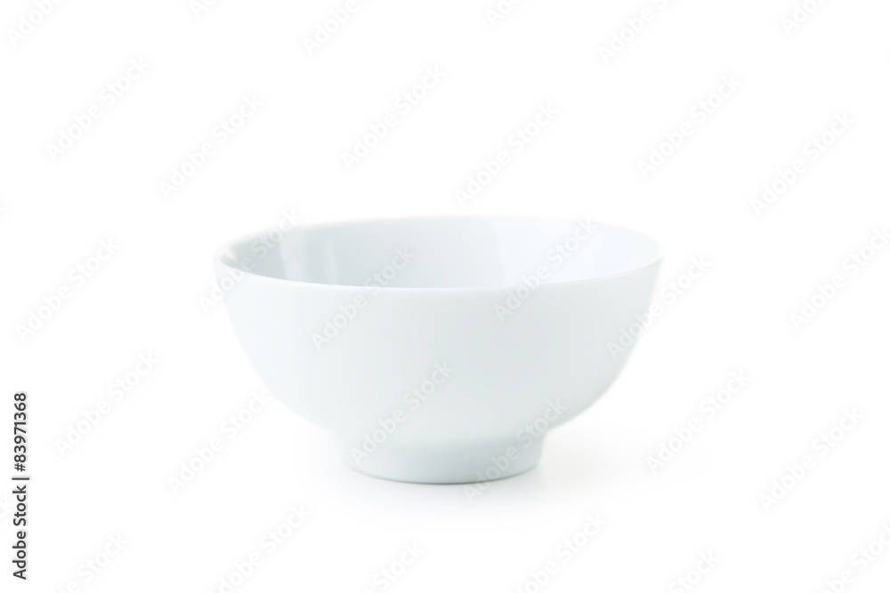 Empty white bowl isolated on white Empty white bowl isolated on white