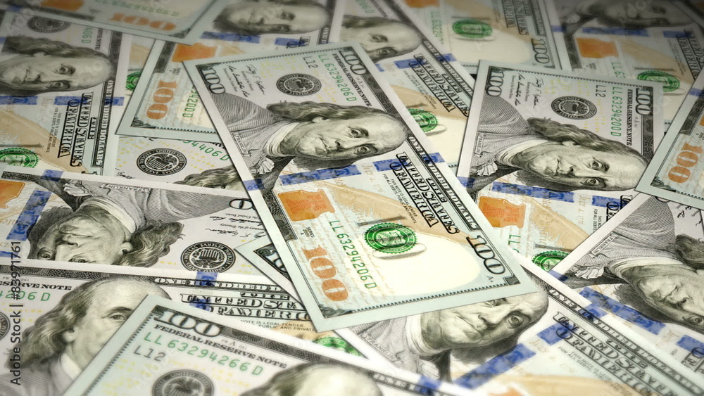 Dollar bills swing animation Dollar bills swing animation