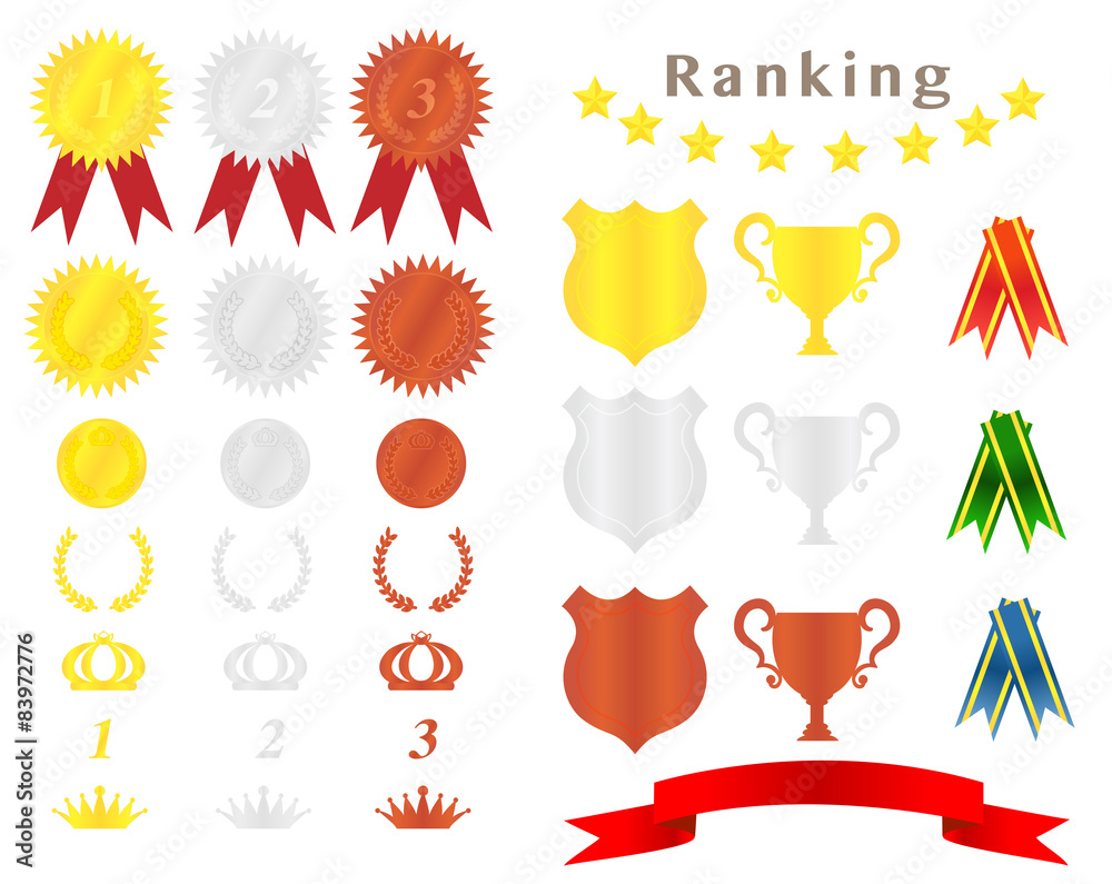 Medal Ranking Icon メダル ランキング アイコン Stock Vector Adobe Stock