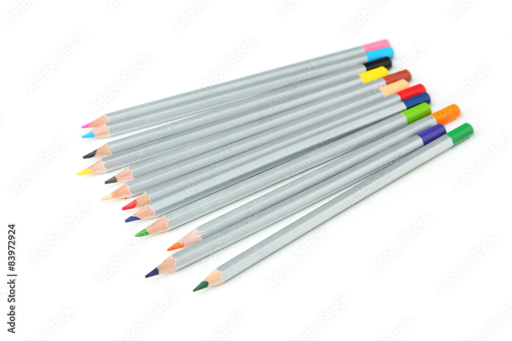 Colour pencils isolated on white Colour pencils isolated on white