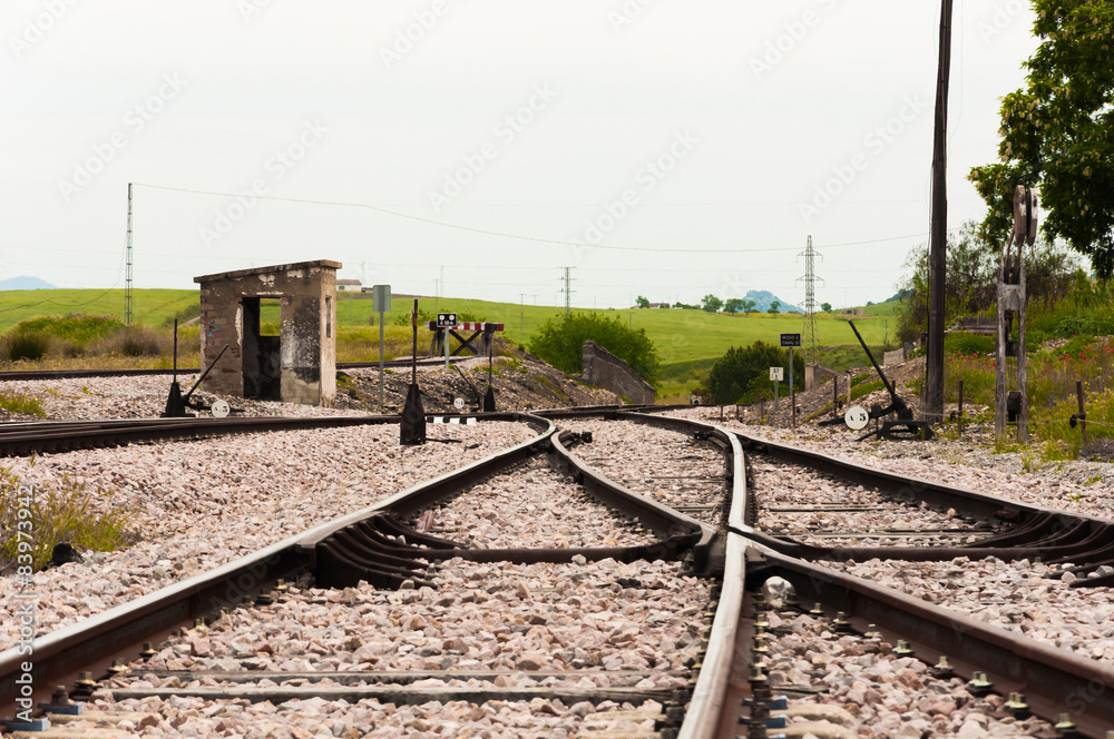 Paisaje ferroviario, estación de Peñarroya-Pueblonuevo