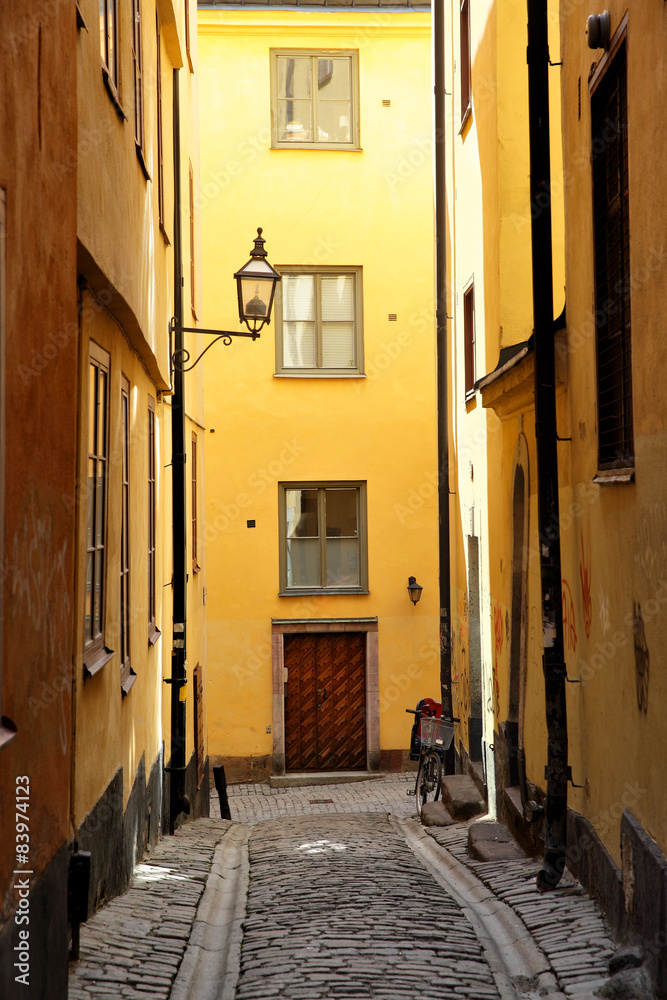Fototapeta premium Side street in Stockholm