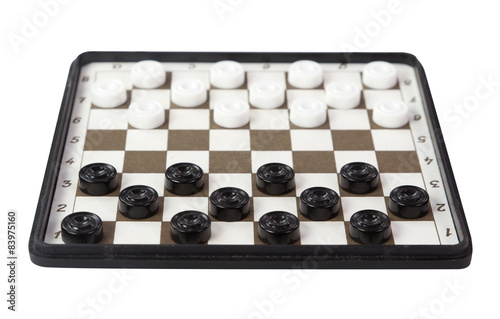 classic checkers isolated on white