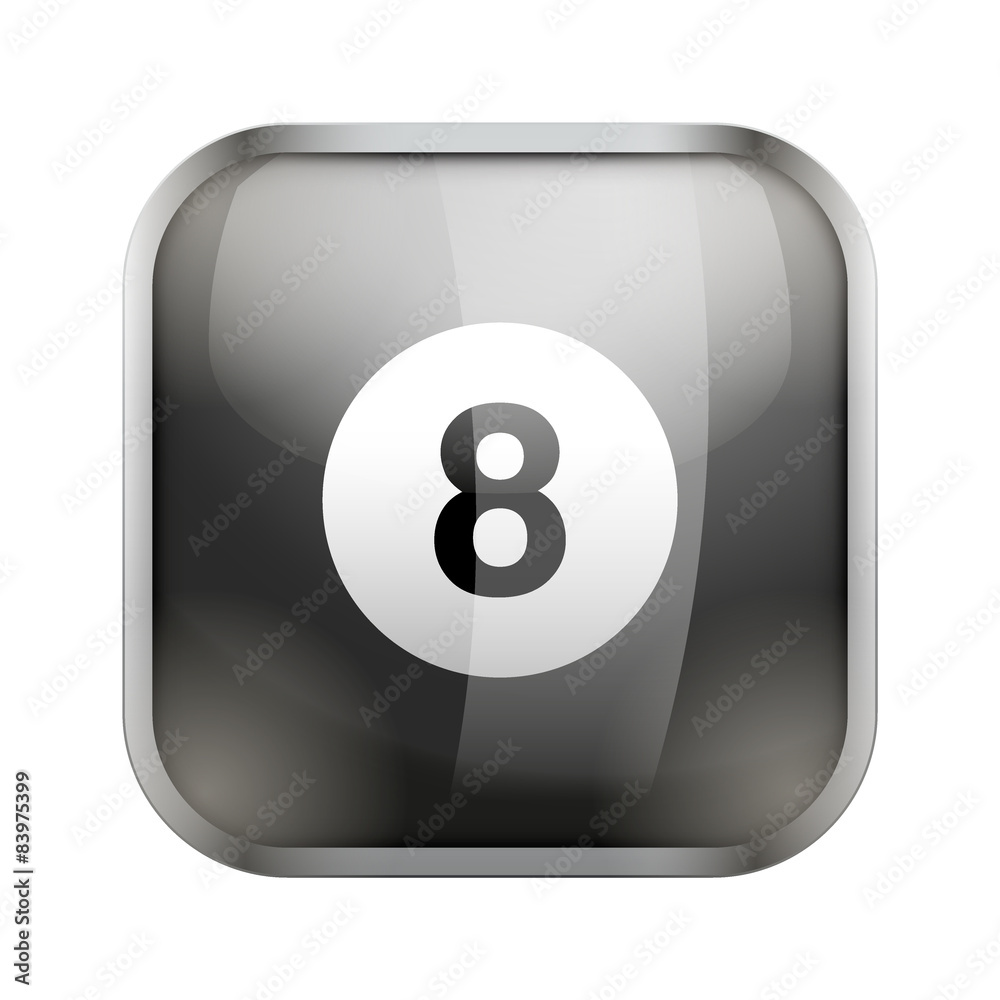 Square icon for billiard app or games Square icon for billiard app or games