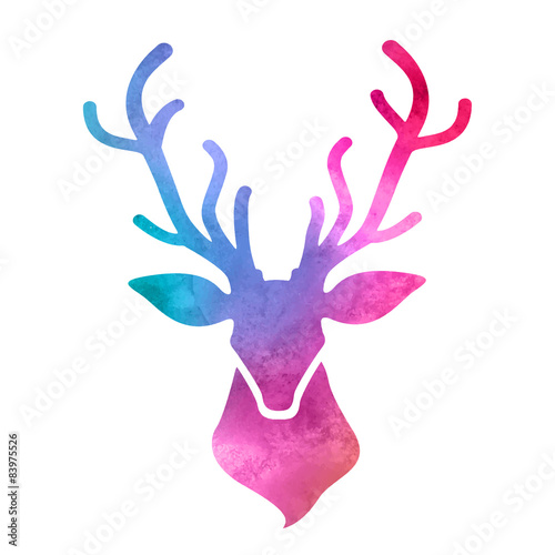 watercolor_deer_head
