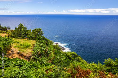 Madeira green beach, summer tropical seaside, Portugal © Travel Faery