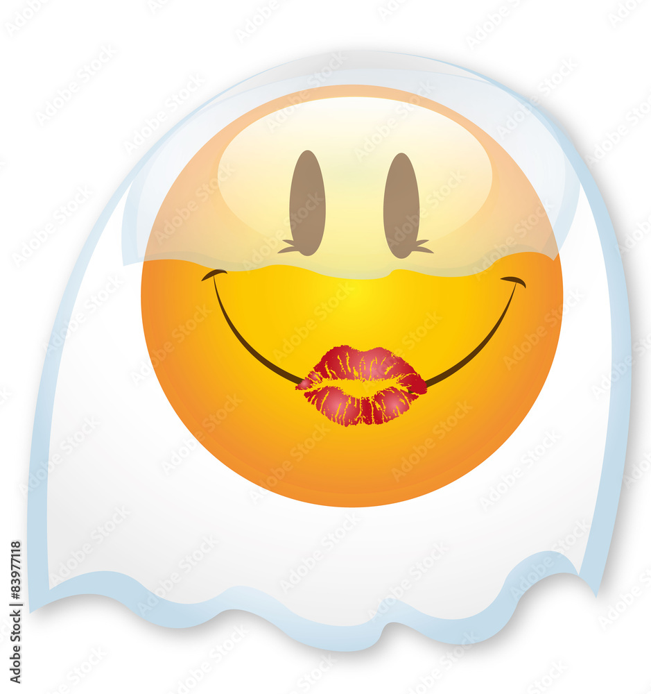 Obraz premium Smiley mit Schleier