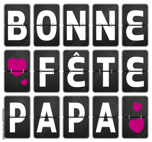FETE DES Pères panneau pancarte écran bandeau aéroport