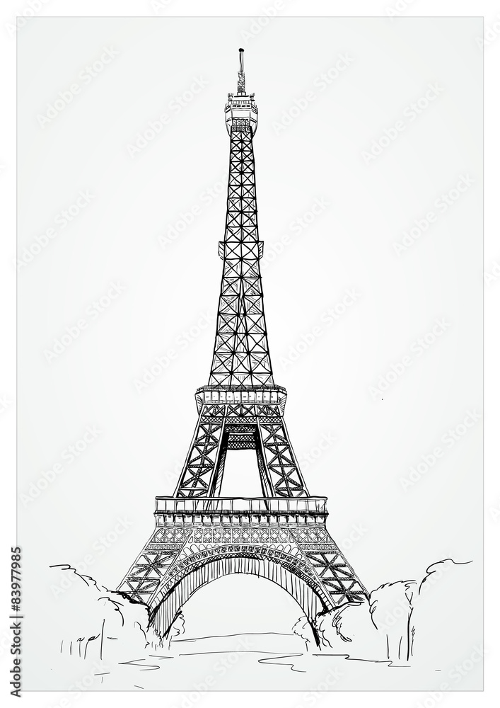 The Eiffel Tower - obrazy, fototapety, plakaty 