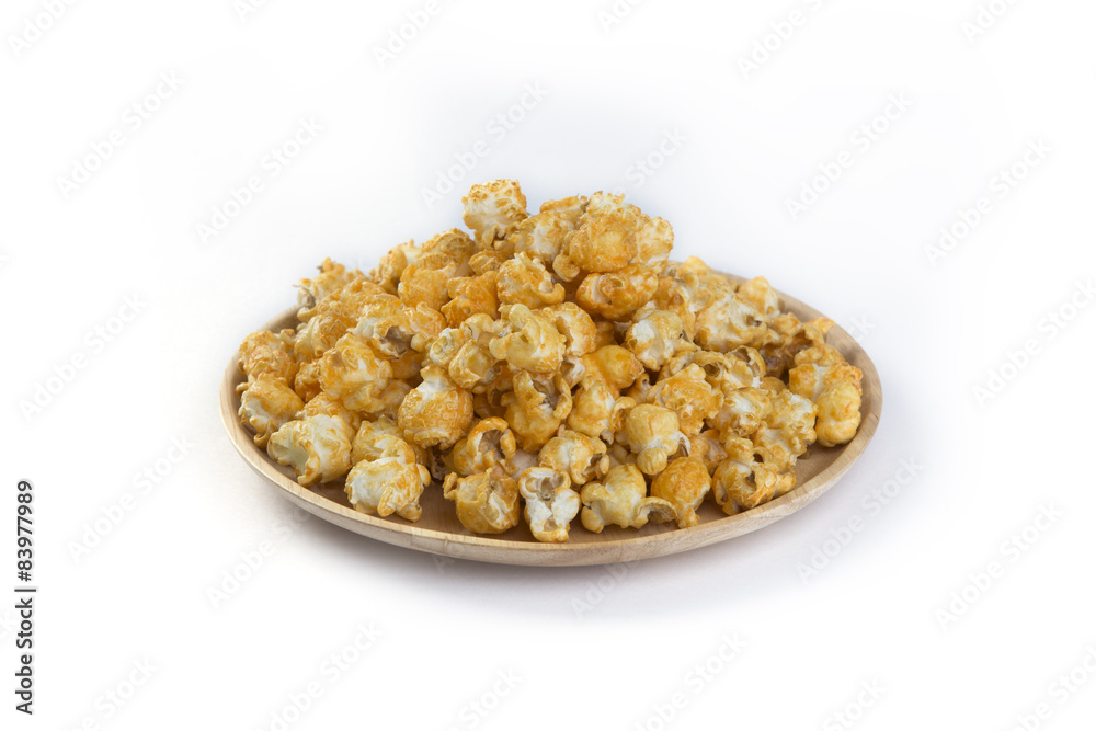 Cheese Popcorn isolated on a white background with shadow Cheese Popcorn isolated on a white background with shadow