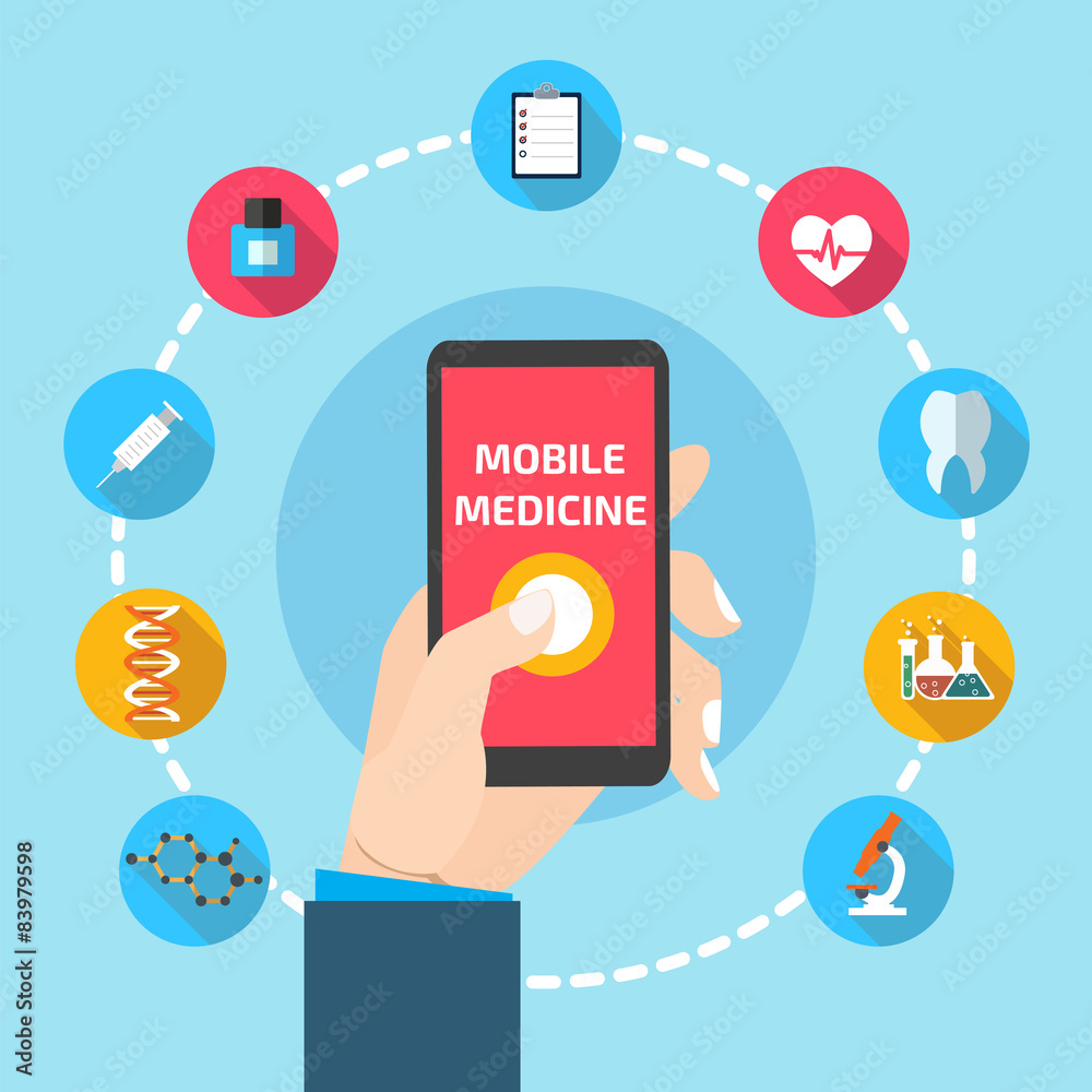 Mobile health with hand hand holding smartphone Mobile health with hand hand holding smartphone