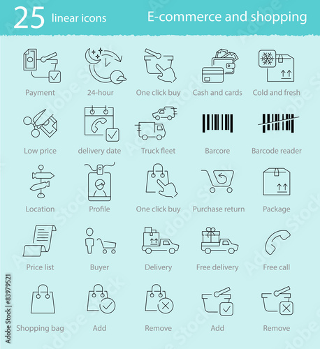 Vector e-commerce icons