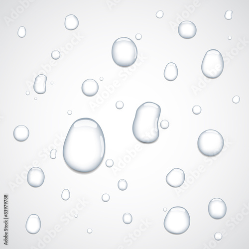 Pure clear water drops