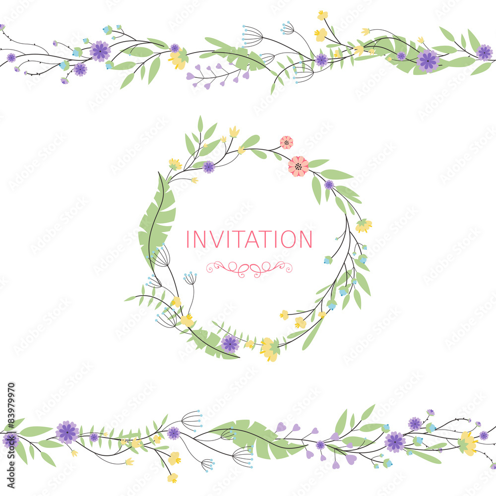 Vector Illustration of a Floral Design