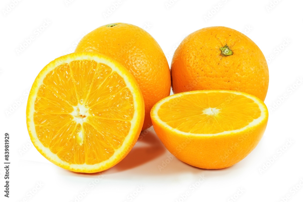 Oranges on white stock-image