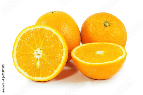 Oranges on white stock-image
