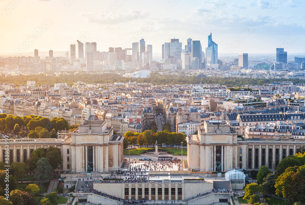 Cityscape of new Paris City, France