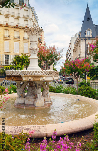 Fountain of the Place Francois 1er, Paris, France